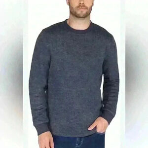 BC Clothing Company Men’s Fleece Lined Navy Crewneck Sweatshirt Size XXL